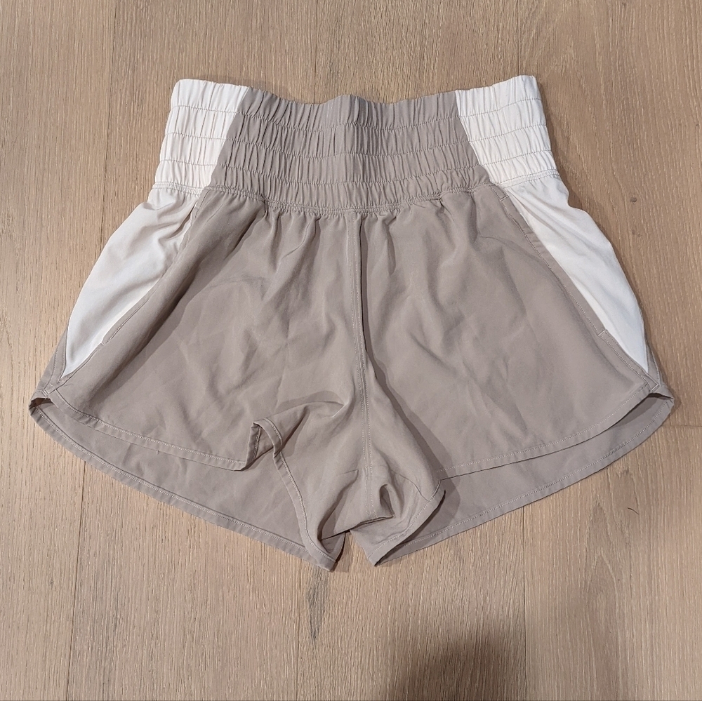 Women's Tan and White Shorts